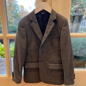 Boys Herringbone Grey Blazer David Oliver from Wooden Soldier Size 6